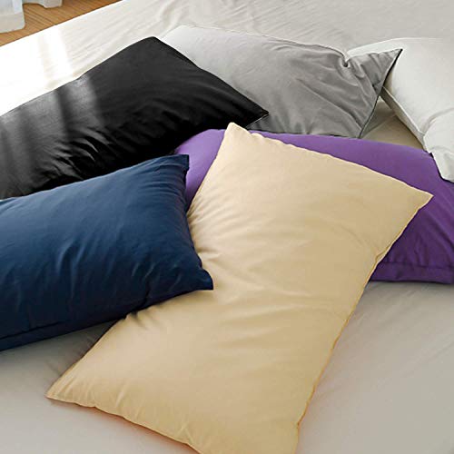FLXXIE Microfiber Pillow Cases Queen Size Set of 2, Soft Pillowcases with Envelope Closure, Wrinkle Resistant Pillow Covers, 20x30, Light Grey