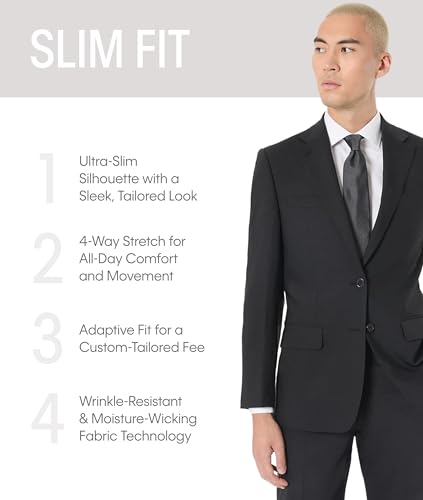 Calvin Klein Slim Fit Suit Separate Jacket, Charcoal, 54 Long3
