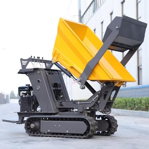 Mini Dumper Crawler Tragbarer Mini Dumper Transportwagen Hydraulische Hebeschubkarre für Landschaftsbau Bau Landwirtschaft
