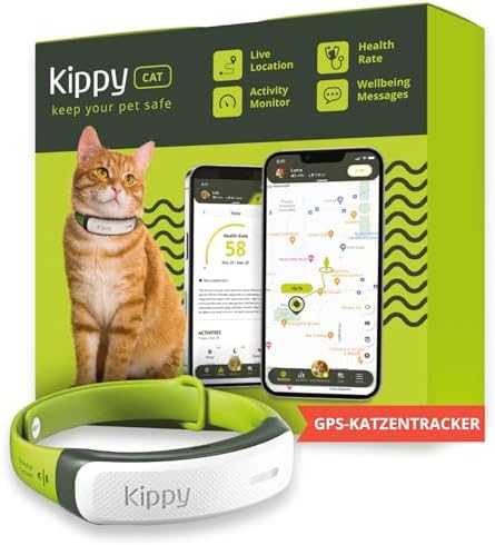 Kippy GPS-Halsband für Katzen, Kippy Cat Color, GPS-Tracker für G...