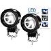 Motorcycle LED Headlight Cree Dirtbike Spot Light Mini Tail Auto Led Offroad Lights Fog Lamp Round 10W for Bicycle Jeep Wrangler Pack of 2