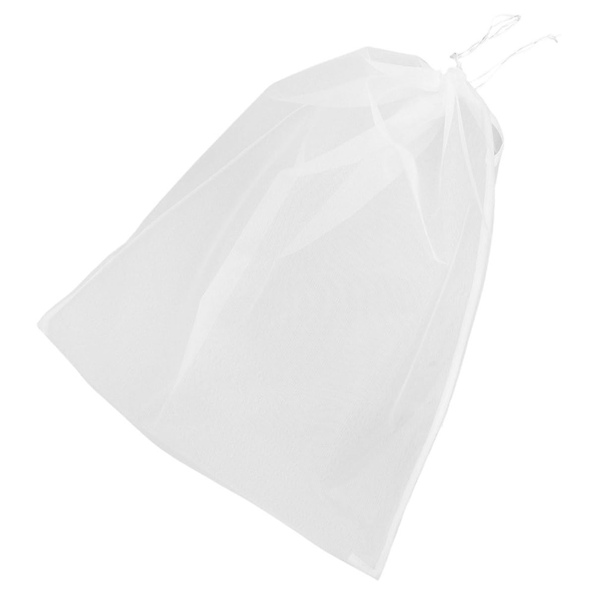 ULTECHNOVO 3pcs Wine Brewing Filter Bag Reusable Drawstring Strainer for Wine Juice and Nut Mesh Straining Bag for Easy Brewing and Filtering
