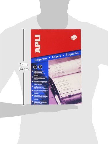 APLI 3-Labels Continuous 88.9 x 23.3 mm - 1 500 Sheets, white, 500 hojas - Image 2