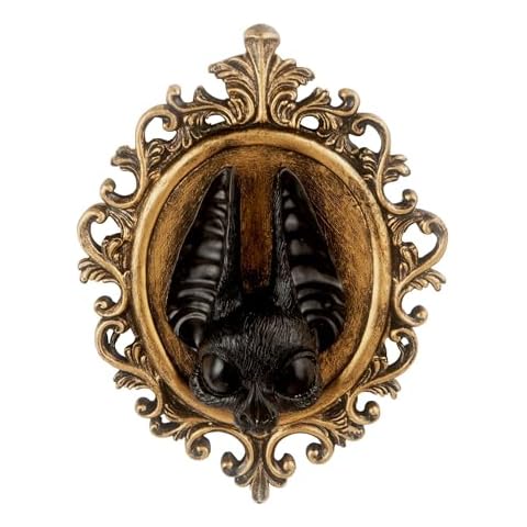 KVTTOZA Christmas Bat Head Wall Decor Animal Head Wall Gold Vintage Wall Sculpture Home Decor Art Decor Gothic Statue for Living Room Bedroom Decoration Cover