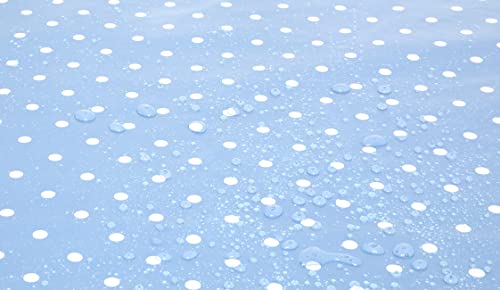 Wachstuch Tischdecke Wachstuchtischdecke Abwaschbar Eckig 140 x 180 cm Kleine Tupfen Blau Grau