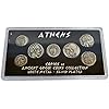 Estia Creations Athens Historical Replica 7 Silver Plated Coins - Ancient Greece Goddess Athena