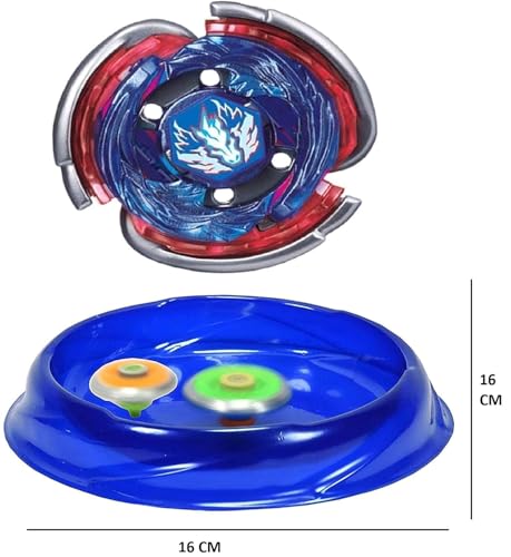 Image of Kidoyz Metal Fusion Clash of Tornado Speed Top Stadium Battle with 4 Beys & 2 Launchers (4 Metal TOP and Plastic Stadium)