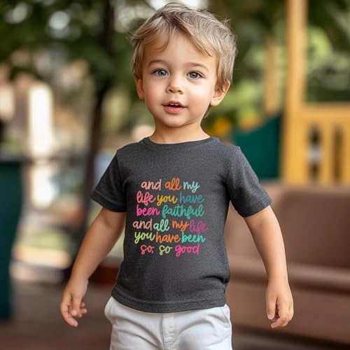 Image of Kids Christian Shirt Toddler Created with a Purpose Shirt Boys Girls Bible Verse Religious Clothes 2-7 Years