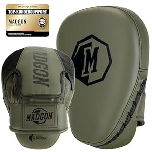 MADGON Premium Pratzen für optimale Schlagdämpfung, 1 Paar Boxpratzen für Boxen, Kampfsport, MMA, Kickboxen, Taekwondo