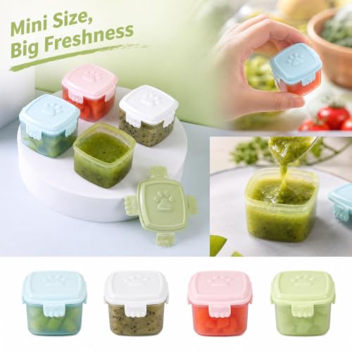 4 Pack Salad Dressing Container To Go Leakproof Sauce Containers with Lids - image 2