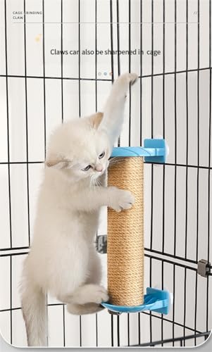 Rascador para gatos de sisal natural con textura de cuerda, colgante, rosa mediano miniatura 5