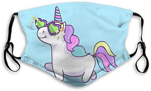Fabulous Unicorn Kids Girls Boys Adjustable Ear Loops Face Mouth Anti Pollution Washable with Filters