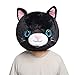 SANEYDER - Maschera per adulti in peluche con testa di gatto, colore: Nero