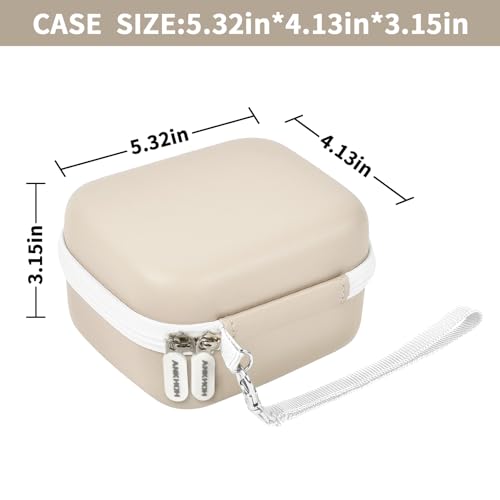 Image of ANKHOH Label Maker Case for Memoking T02 / for Phomemo M02 / M02S / M02 Pro / Q30S / for Ponek Mini Pocket Printer, Portable Sticker Printer Storage Holder Organizer Bag Paper&USB Cables, Box Only (Khaki)