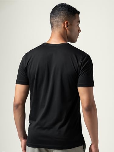 Image of DAMENSCH Regular Fit Cotton Blend Tshirt Half Sleeve Crew Neck Comfortable Casual Lightweight Premium Vortex Elemental Breeeze Tshirts for Men Pack of 1