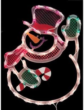 Generic Christmas Lighted Window Decoration, Snowman