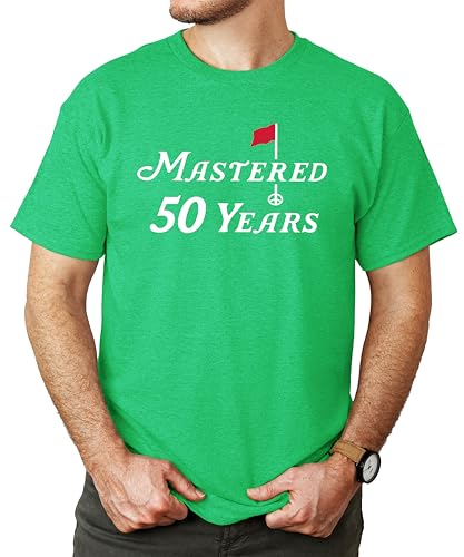 Mastered 50 Years Golf Shirt for Men and Women Funny 50th Birthday Golfing Theme Tee