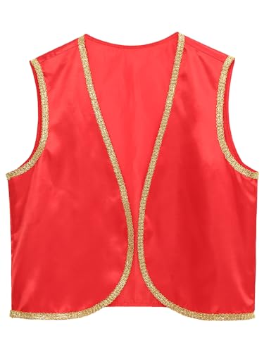 Men's Arabian Prince Vest Tops Sleeveless V Neck Vest Cardigan Waistcoat for Halloween3