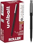 Uni-ball Stick Micro Point Roller Ball Stylos, boîte de 12 Stylos à encre noire (60151)
