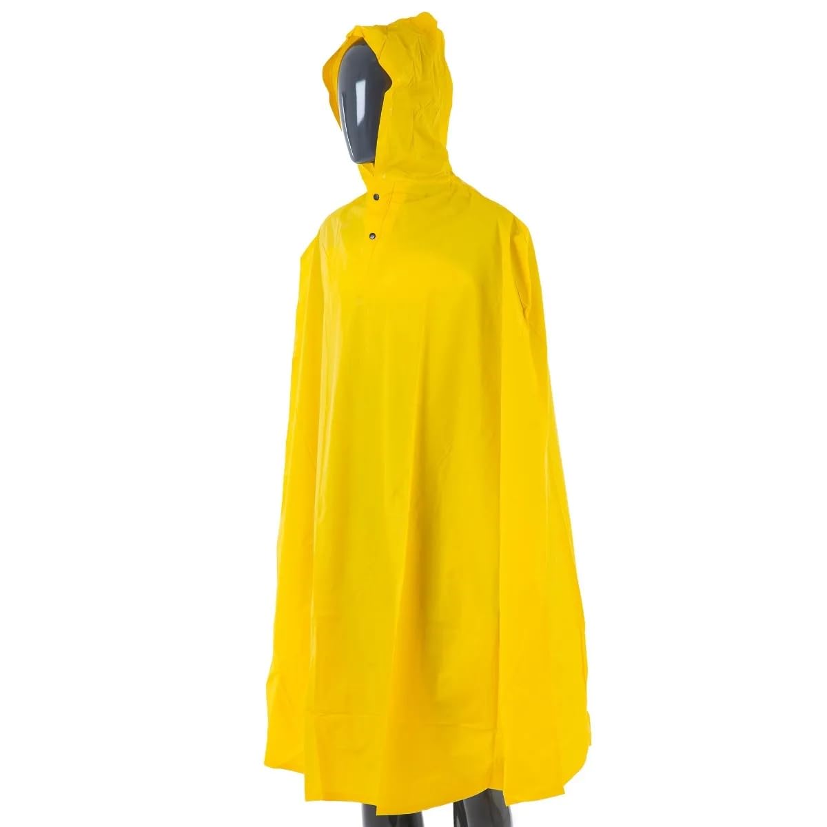 Waterproof Rain Poncho Cape Mac With Hood Cycling, Festivals, Hiking, Camping Yellow Adults