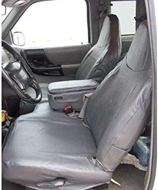 Durafit Seat Covers F282-W8 -Made to fit 1998-2001 Ford Ranger XLT Pickup 60/40 Bench Seat with Opening Console. Graphite Automotive Velour