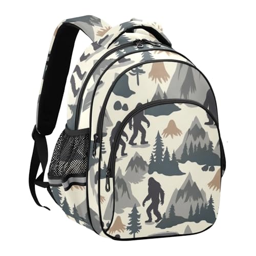 Sasquatch Tree Backpack for Kids Elementary School Bag Boys Girls Bookbag Travel Backpack Daypack2