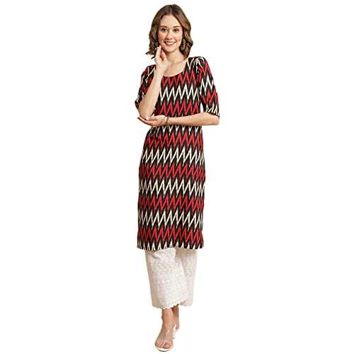 Image of Pinkmint Women's Crepe Digital Printed Straight Kurta