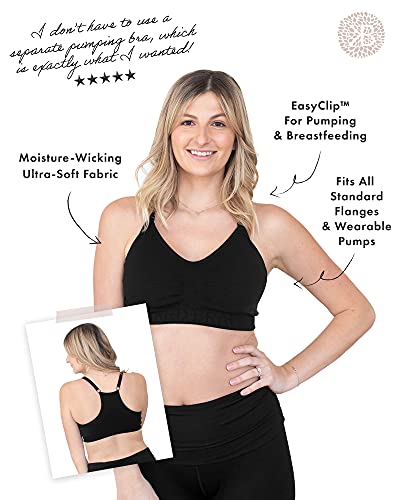 Kindred Bravely 2-Pack Hands Free Sports Pumping Bra Bundle (Black And Teal, Medium) #TOP2