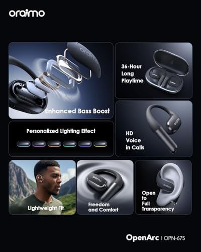 Écouteurs Bluetooth 5.4 Sport oraimo OpenArc pour Course à Pied