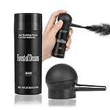 Haaransatz Puder Spray zur Haarverdichtung & Haaransatz Kaschieren, Hair Fiber Spray gegen Dünnes Haar und Geheimratsecken Für sofortiges Volumen, Unsichtbar und Alltagstauglich (für Dunkles Haar)