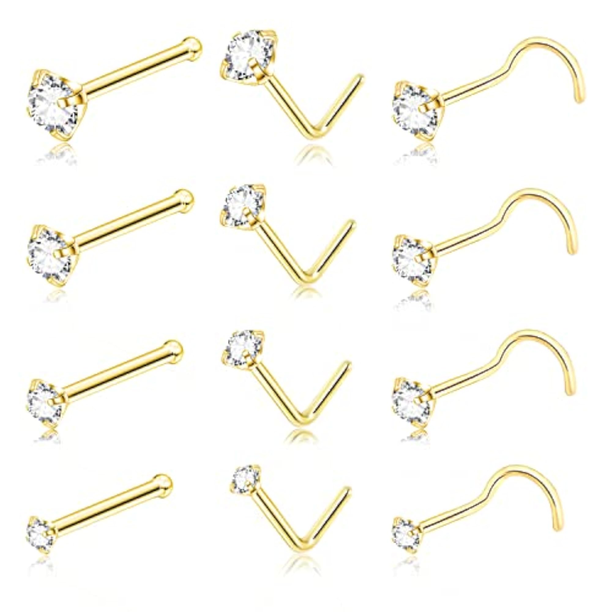 8-Piece Nose Piercing Titanium Set