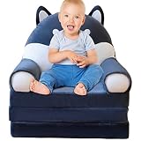 Odavom Ausklappbares Sofa für Kinder | 2-in-1-Klappsofa für Kinder, Klappstuhl für Kinder - Kindergarten Kindersitz, Kinder Couch Rückenlehne Sessel Bett für Wohnzimmer Schlafzimmer