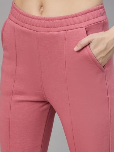 Image of 98 Degree North Women Flared Fleece Track Pants-GL1315-ALMOND