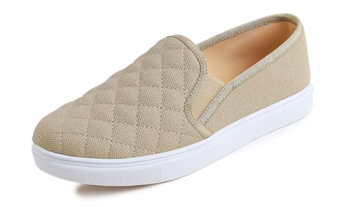 Image of FEVERSOLE Women's Casual Slip On Sneaker Comfort Quilted Loafer Flats