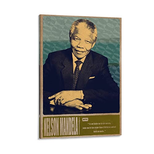 LianTianHong Founding Father of South Africa Nelson_Mandela Retro Celebrity Quotes Poster Home Bedroom Office Wall Art Picture Print Decor Painting Poster 12x18inch(30x45cm)