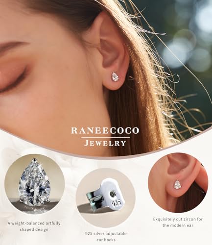 "STUNNING FLAME" Trillion-cut/Cushion-cut/Emerald-cut/Marquise-cut ... 18K White Gold Plated Sterling Silver Cubic Zirconia Simulated Diamond Stud Earrings for Women4