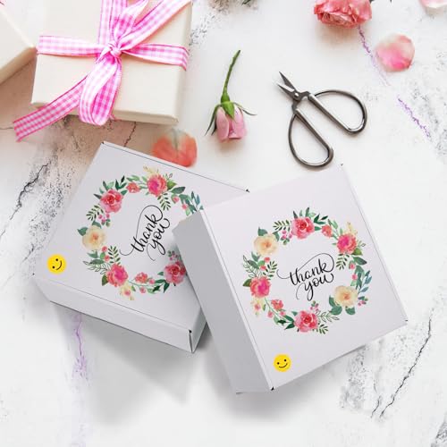 Image of RLAVBL 9x9x4 Inches Shipping Boxes Set of 25, White Small Corrugated Cardboard Box, Mailer Boxes for Packing Small Business