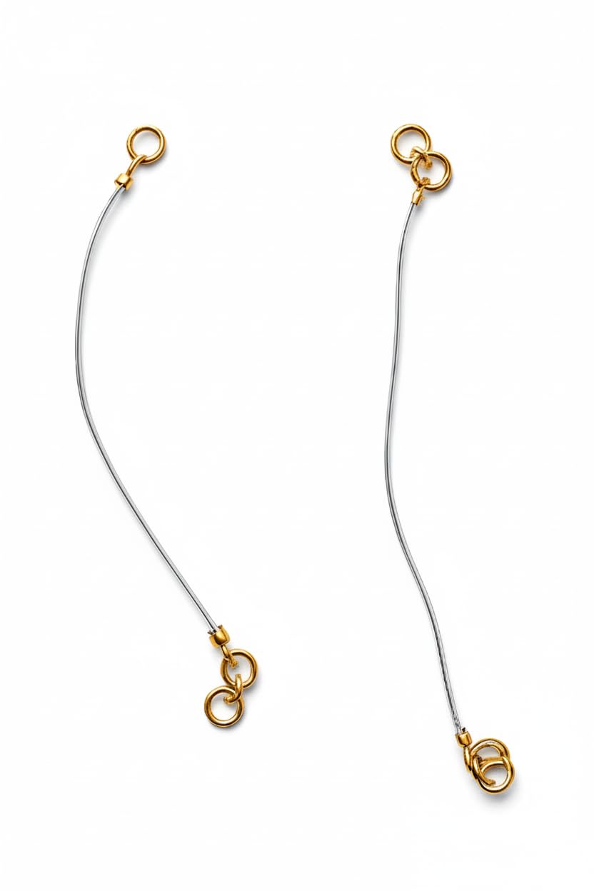 Earring Wala Transparent Nylon Thread Chain Clear Lightweight Invisible Kann Chain for Earrings Soft Flexible Thread Suitable for Everyday and Traditional Jewelry Styles | 2 Pairs |-image-34