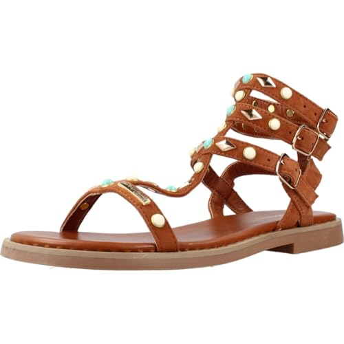 Sandales CORIKA Camel en cuir tressé confort et maintien Les Tropéziennes