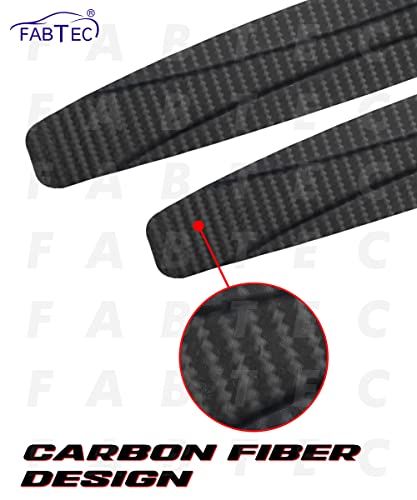 Image of FABTEC Car Bumper Scratch Guard Strong & Durable Bumper Protector /Bumper Guard Compatible with All Cars (Carbon Style) (Black, Set of 4) | Polyvinyl Chloride