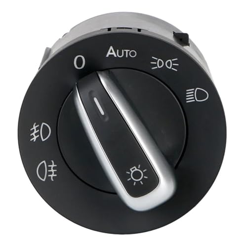 Interrupteur de phare automatique 5ND941431B chromé pour Volkswagen Jetta et Scirocco