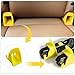 JHKLS ISOFIX Interface Belt Latch Guide, 2 Pcs Car Seat ISOFIX Interface Buckle Fixed Guide Groove Car Seat Bracket Connector, Yellow