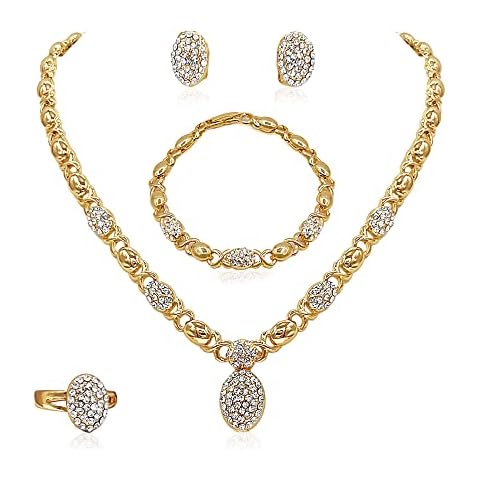 SYHOL 18K Gold Plated Jewelry Set Cover