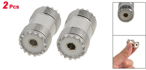 uxcell 2 Pcs S0-239 UHF Double Female Coax Adapter Connector Plug