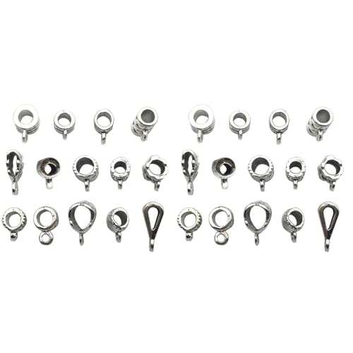 Anneaux de pendentif robustes en alliage argenté pour charms et bracelets