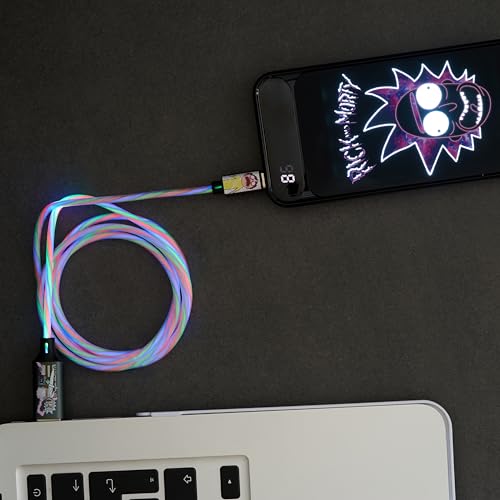 Cable Lightning de Rick And Morty para iPhone iPad auriculares Bluetooth y tabletas 6