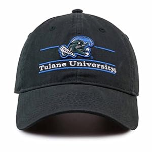 The Game NCAA Adult Bar Hat – Garment Washed Twill – Embroidered Design – Elevate Your Style and Show Your Team Spirit (Tulane Green Wave – Green, Adult Adjustable)