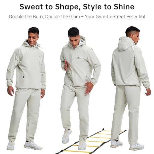 Image of HOTSUIT Sauna Suit for Men Weight Loss Sweat Suit Boxing Exercise Sweat Sauna Jacket Pants