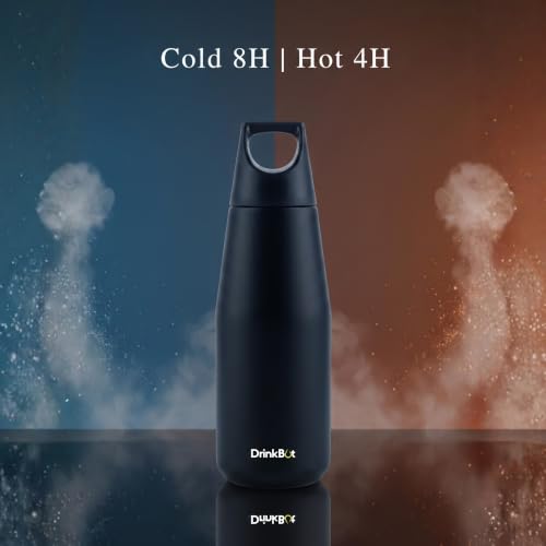 Image of Myst - Double Wall Stainless Steel Water Bottle | Vacuum Insulated | Hot & Cold | Leakproof & Durable | (Black, 580 ml)