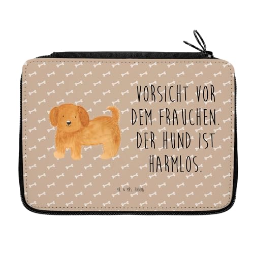 Mr. & Mrs. Panda Federmappe Hund Flauschig - Geschenk, Federmäppchen, Hundeliebe, Motiv, Frauchen, Hundemama, Stiftetasche, Sprüche, Tierliebhaber,